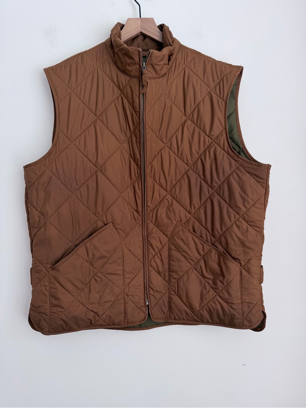 J crew men Quilted Brown Men's Vest Jacket XL